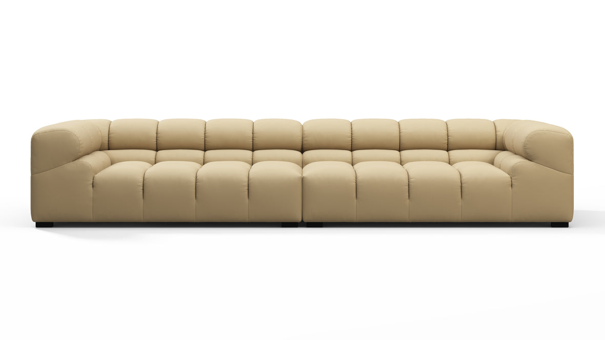 Tufty Outdoor - Tufty Outdoor Sectional, Extra Large Sofa, Latte Performance Weave