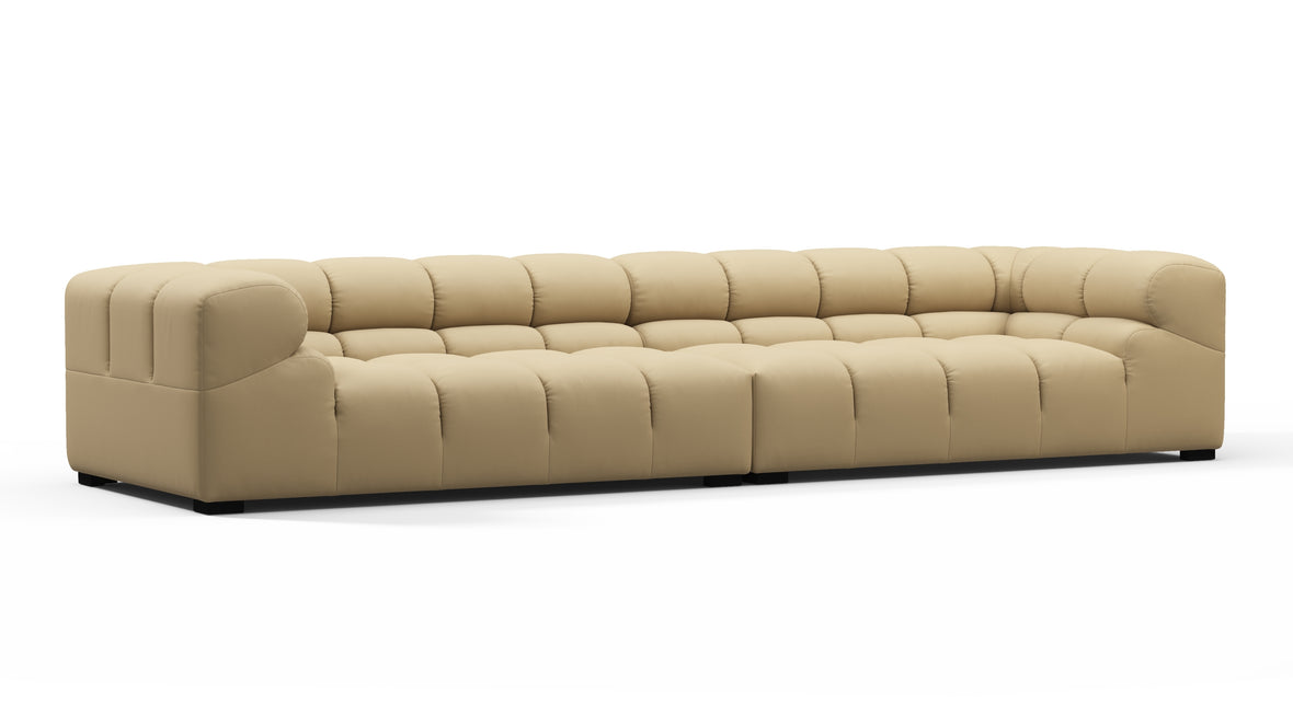 Tufty Outdoor - Tufty Outdoor Sectional, Extra Large Sofa, Latte Performance Weave