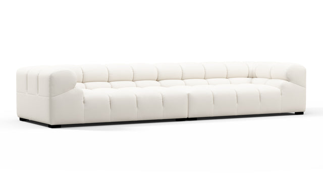 Tufty Outdoor - Tufty Outdoor Sectional, Extra Large Sofa, Soft White Performance Weave