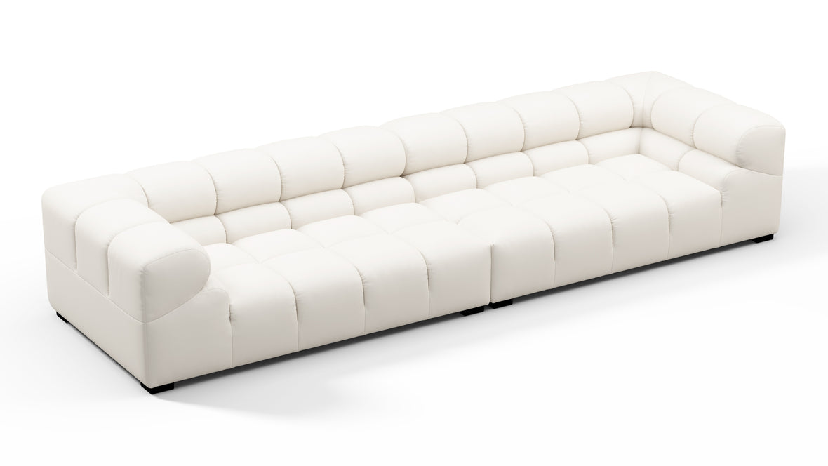 Tufty Outdoor - Tufty Outdoor Sectional, Extra Large Sofa, Soft White Performance Weave