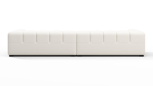 Tufty Outdoor - Tufty Outdoor Sectional, Extra Large Sofa, Soft White Performance Weave