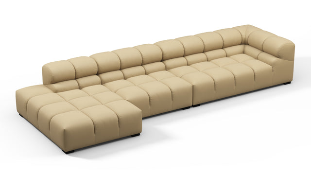 Tufty Outdoor - Tufty Outdoor Sectional, Large, Left Chaise, Latte Performance Weave