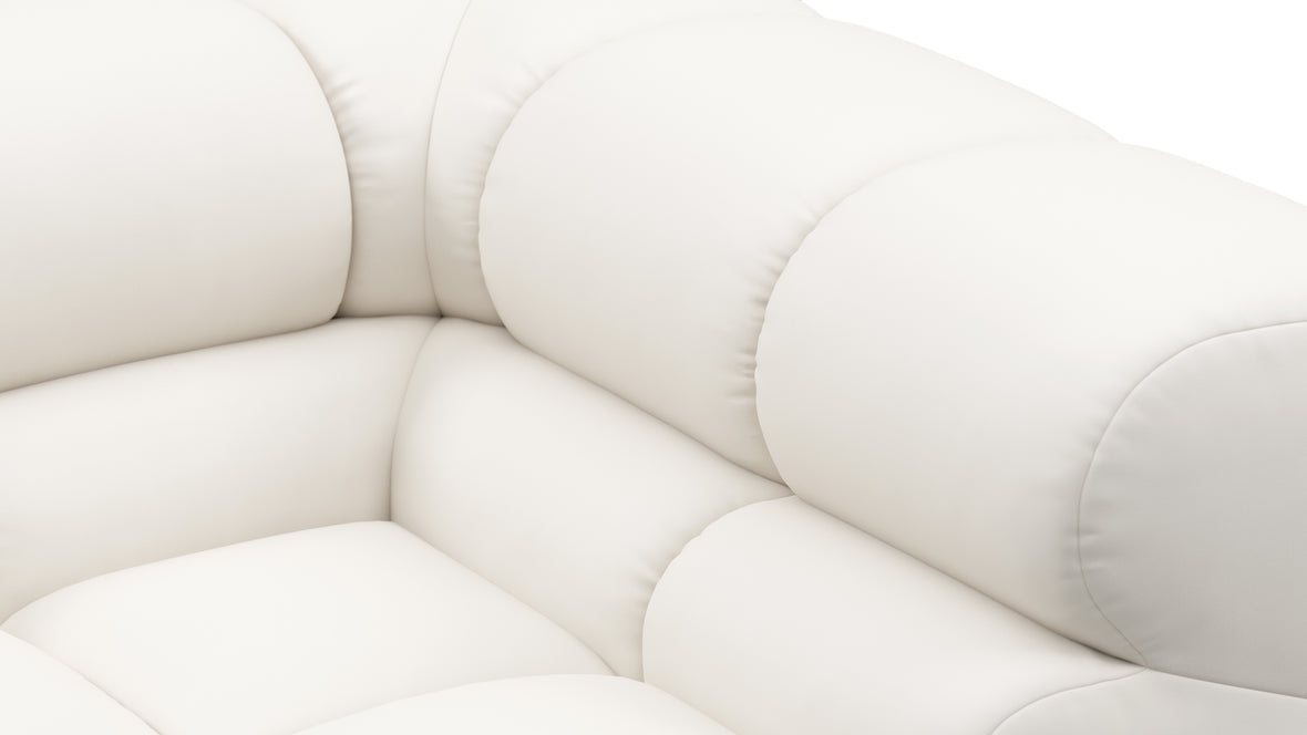 Tufty Outdoor - Tufty Outdoor Sectional, Large, Left Chaise, Soft White Performance Weave