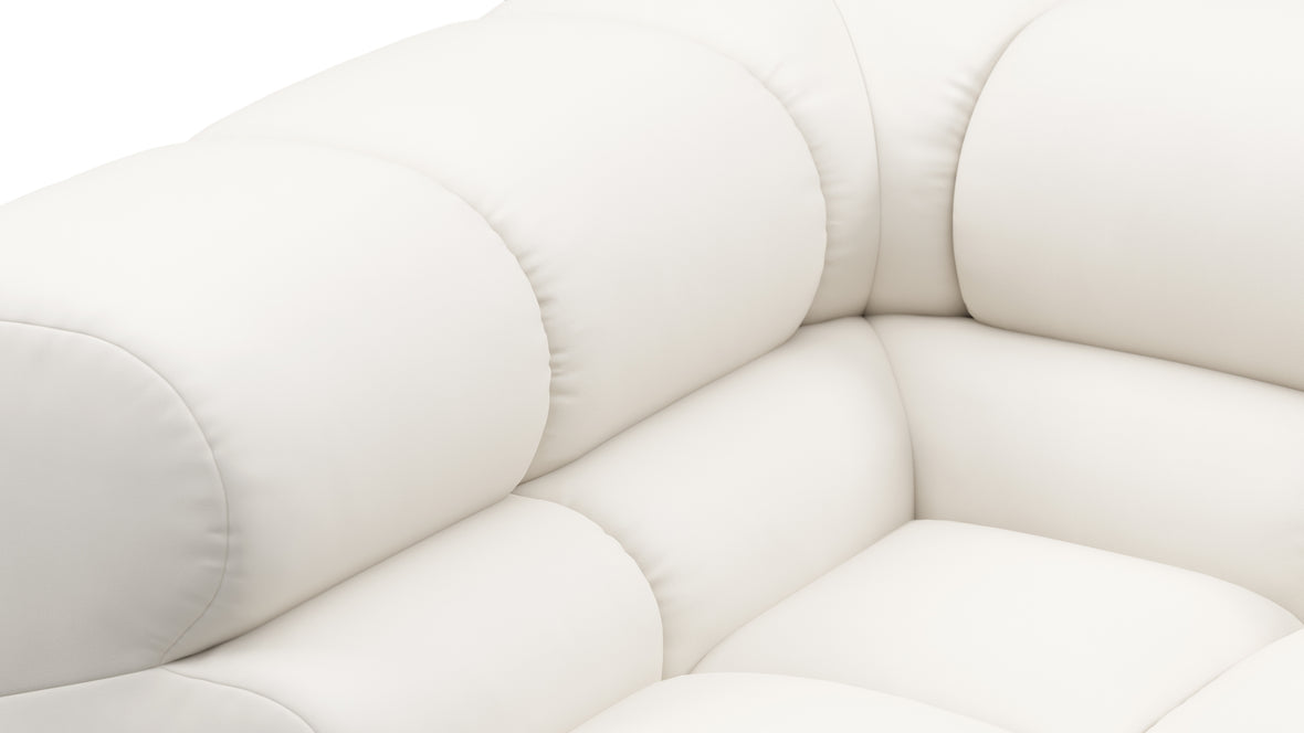 Tufty Outdoor - Tufty Outdoor Sectional, Large, Right Chaise, Soft White Performance Weave