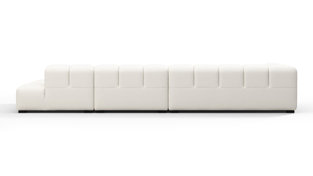 Tufty Outdoor - Tufty Outdoor Sectional, Large, Right Chaise, Soft White Performance Weave