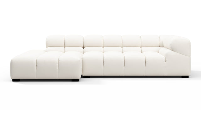 Tufty Outdoor - Tufty Outdoor Sectional, Small L, Left, Soft White Performance Weave