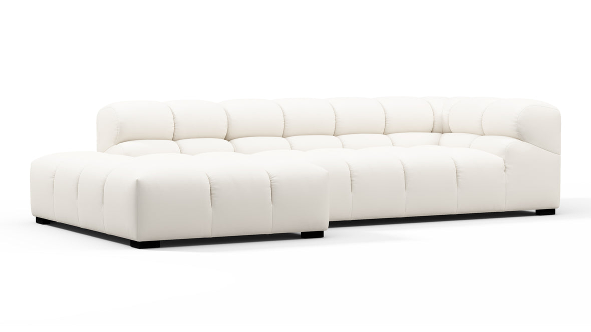 Tufty Outdoor - Tufty Outdoor Sectional, Small L, Left, Soft White Performance Weave