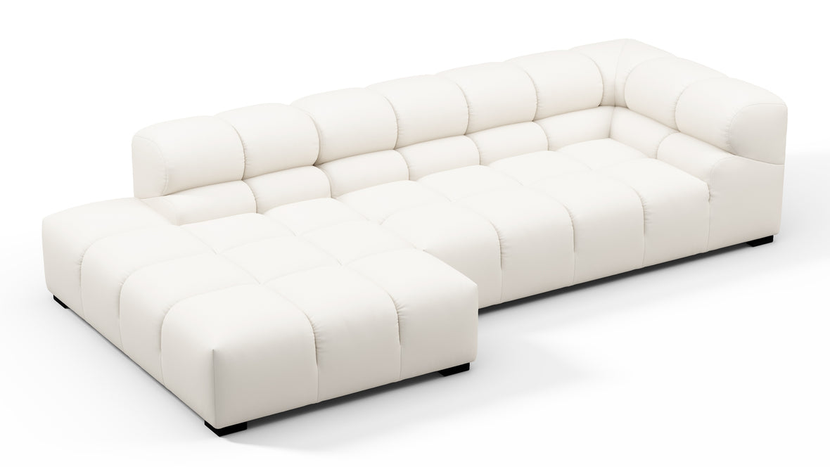 Tufty Outdoor - Tufty Outdoor Sectional, Small L, Left, Soft White Performance Weave