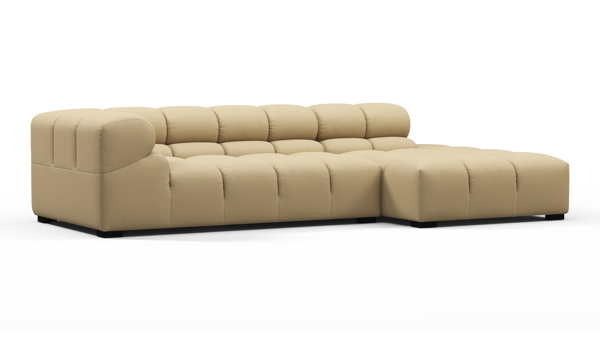 Tufty Outdoor - Tufty Outdoor Sectional, Small L, Right, Latte Performance Weave