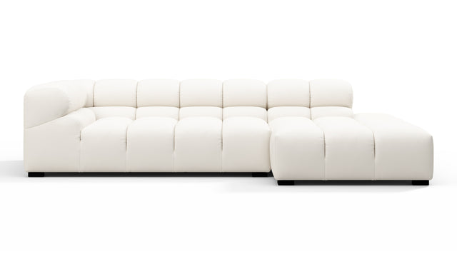 Tufty Outdoor - Tufty Outdoor Sectional, Small L, Right, Soft White Performance Weave