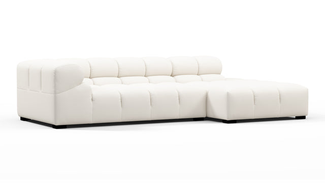 Tufty Outdoor - Tufty Outdoor Sectional, Small L, Right, Soft White Performance Weave