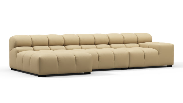 Tufty Outdoor - Tufty Outdoor Sectional, Small, Left Chaise, Latte Performance Weave