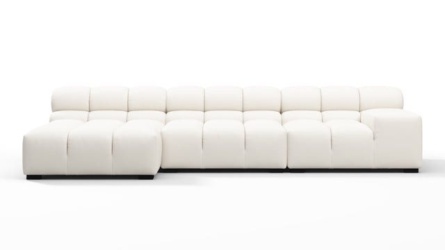 Tufty Outdoor - Tufty Outdoor Sectional, Small, Left Chaise, Soft White Performance Weave