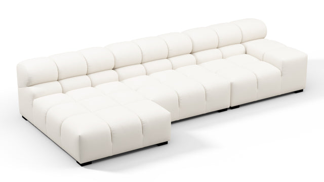 Tufty Outdoor - Tufty Outdoor Sectional, Small, Left Chaise, Soft White Performance Weave