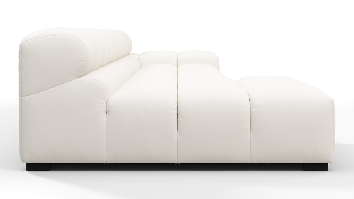 Tufty Outdoor - Tufty Outdoor Sectional, Small, Left Chaise, Soft White Performance Weave