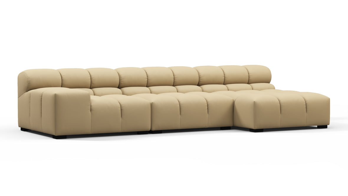 Tufty Outdoor - Tufty Outdoor Sectional, Small, Right Chaise, Latte Performance Weave