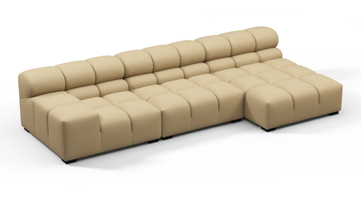 Tufty Outdoor - Tufty Outdoor Sectional, Small, Right Chaise, Latte Performance Weave