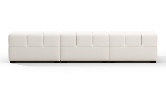 Tufty Outdoor - Tufty Outdoor Sectional, Small, Right Chaise, Soft White Performance Weave