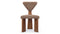 Giraffe - Giraffe Dining Chair, Brown Velvet and Walnut