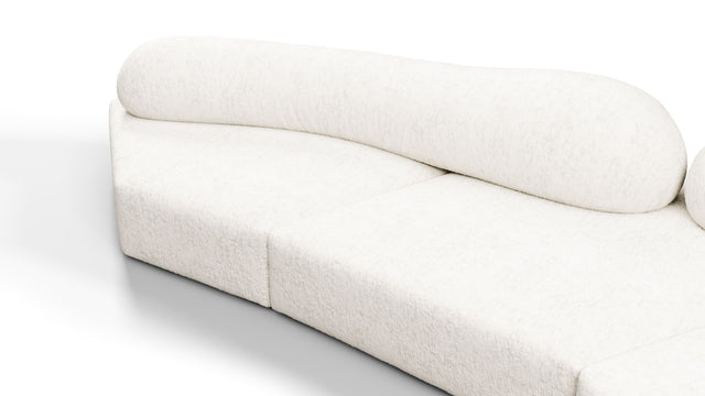 On the Rocks - On the Rocks Sofa, Right Corner, White Textured Chenille