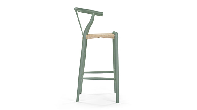 Wish - Wish Bar Stool, Green, 29.5