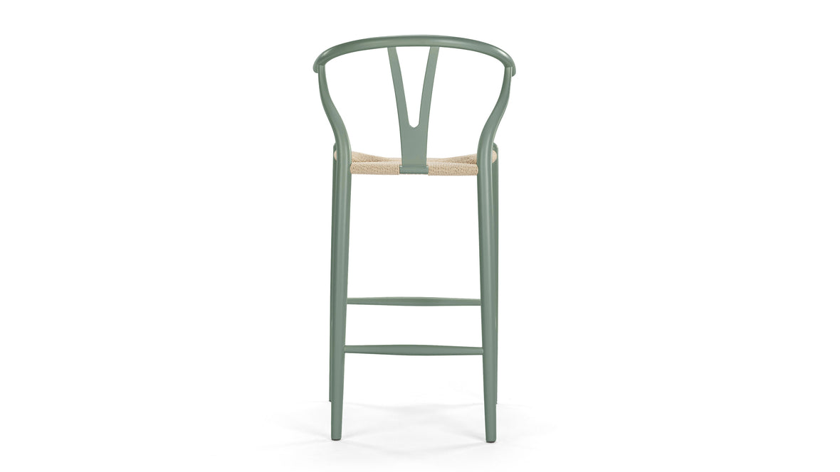 Wish - Wish Bar Stool, Green, 29.5