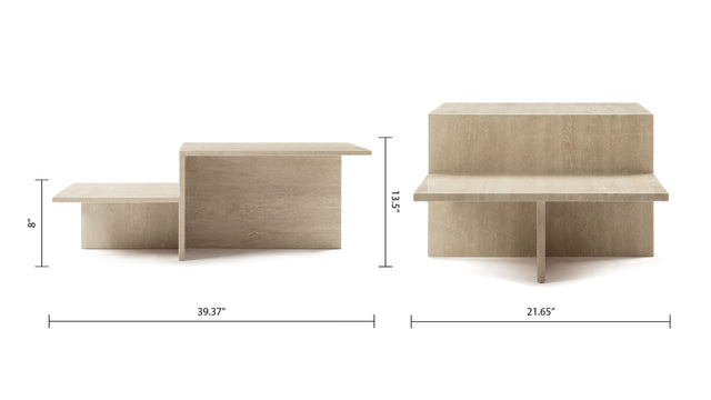 Distinct - Distinct Coffee Table, Travertine