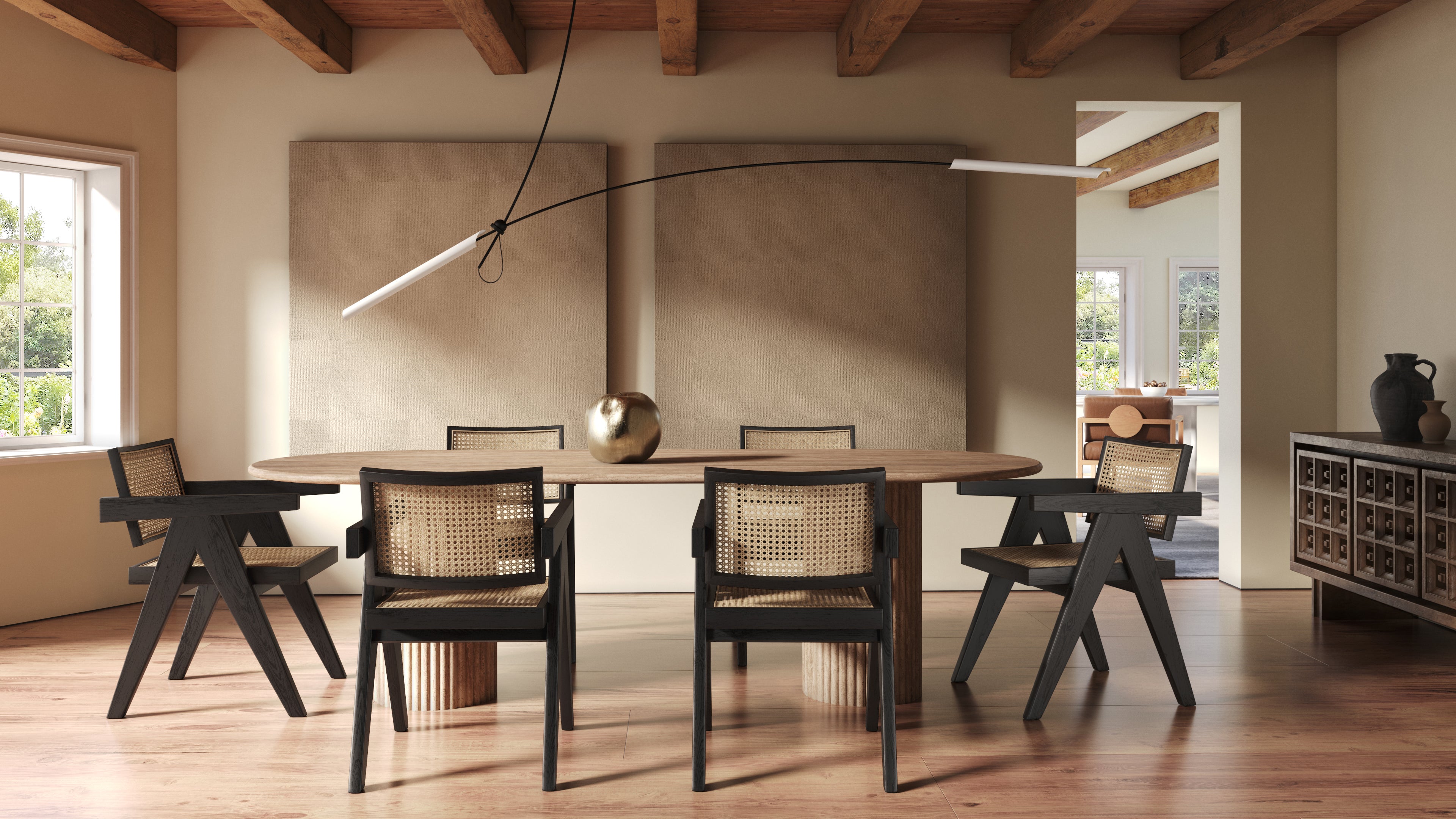 Pierre Jeanneret Armchair, Black | Interior Icons Pierre Jeanneret Armchair, Black | Interior Icons