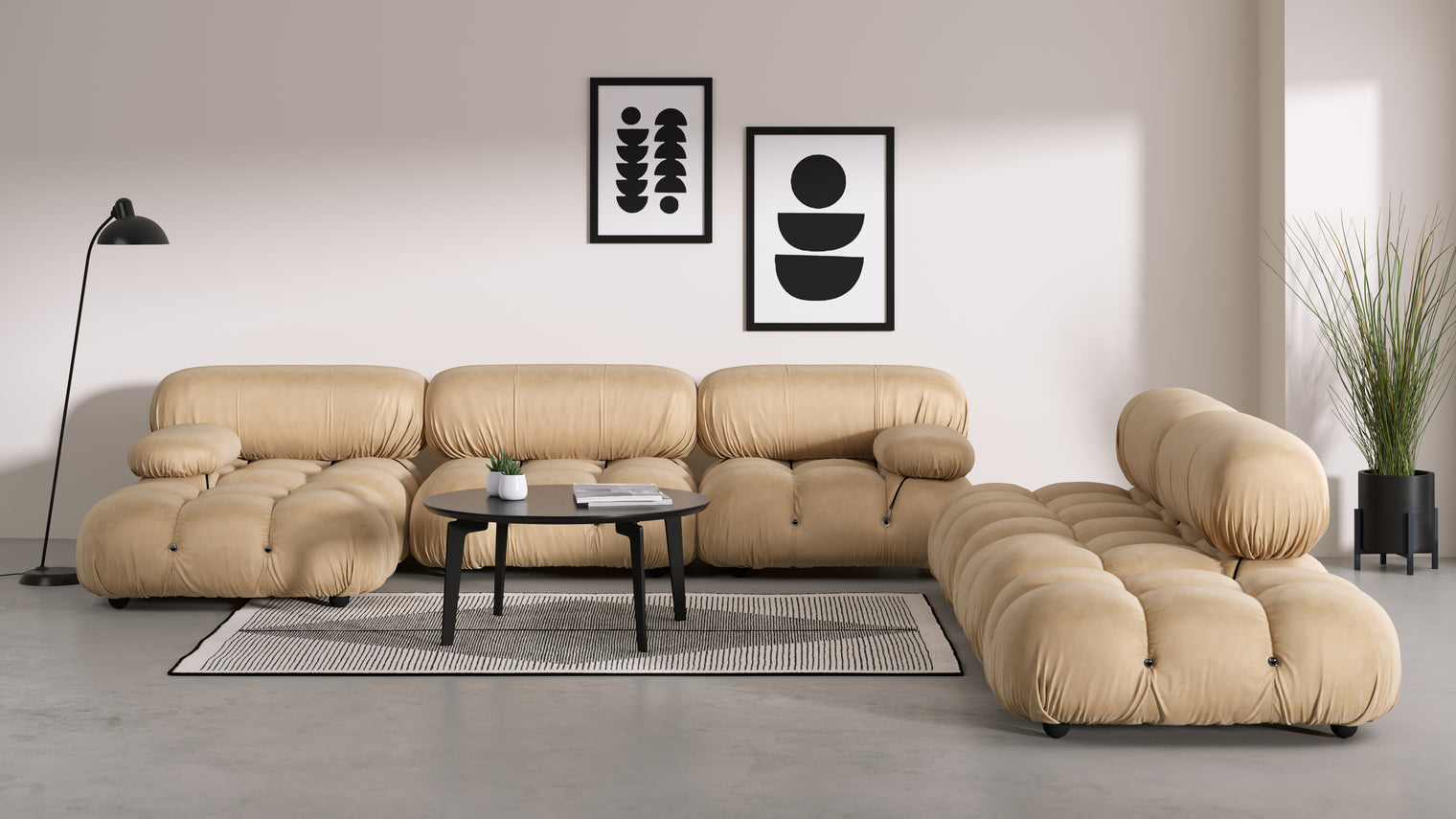 Stylish Sectional|With the Belia’s sectional design, you can create a sofa that suits your space. The soft curves of each carefully crafted cushion create a luxurious and comfortable seat for the ultimate in stylish comfort.
