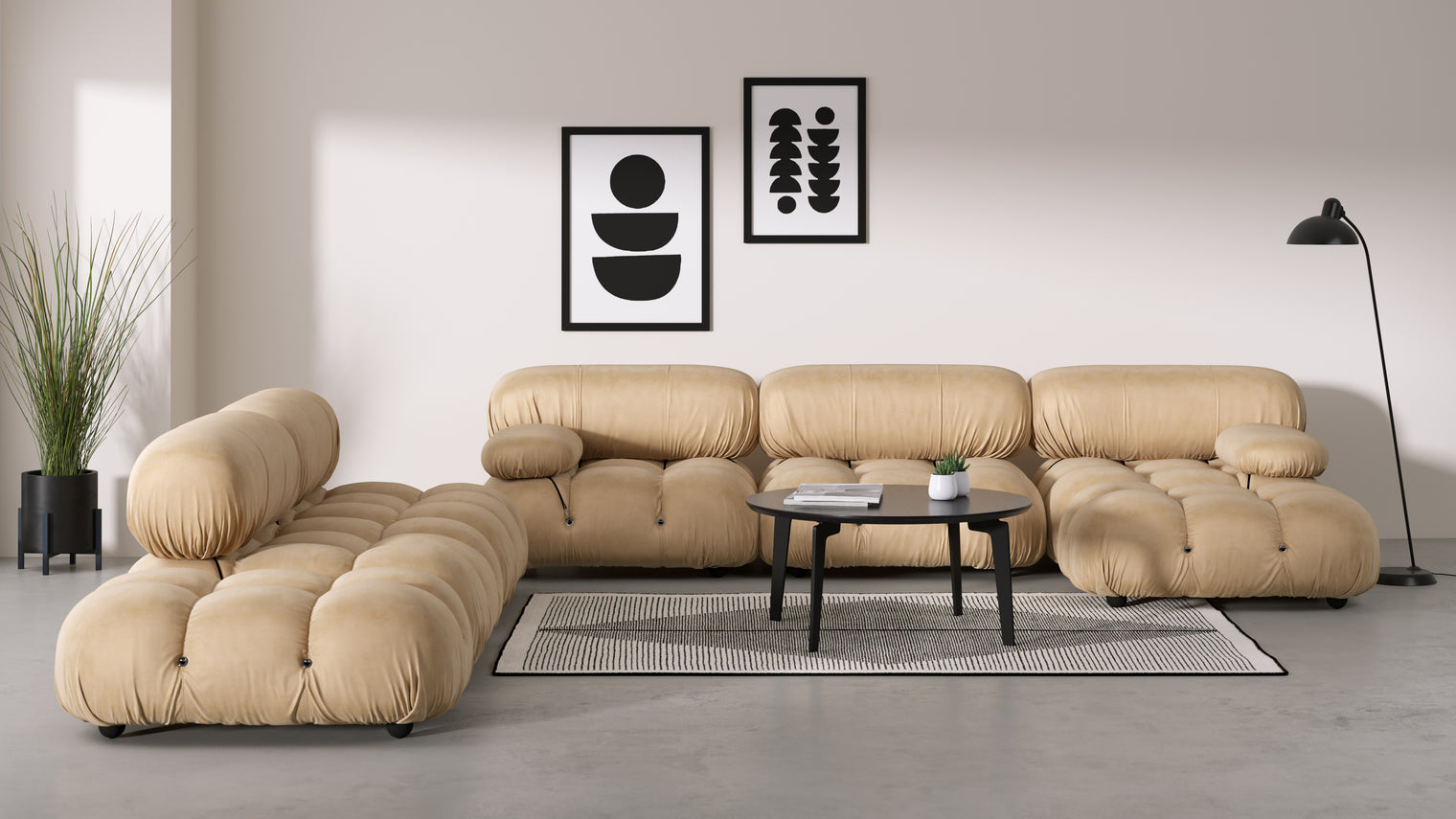 Stylish Sectional|With the Belia’s sectional design, you can create a sofa that suits your space. The soft curves of each carefully crafted cushion create a luxurious and comfortable seat for the ultimate in stylish comfort.
