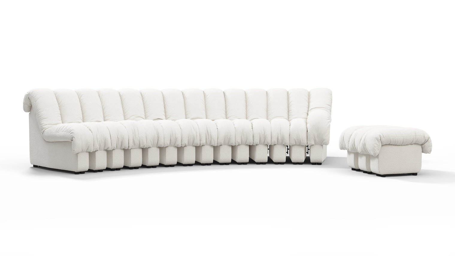 DS 600 - DS 600 Sectional, Combination 2, Right Arm, White Boucle