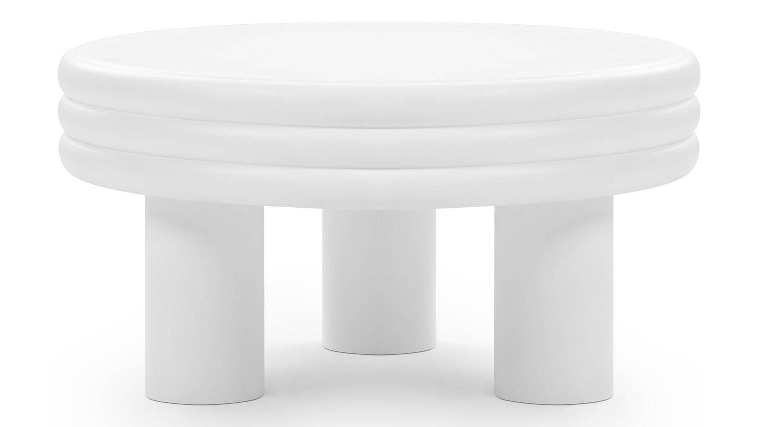 Tor - Tor Round Coffee Table, White Concrete