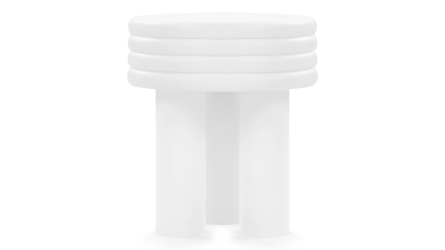 Tor - Tor Round Side Table, White Concrete