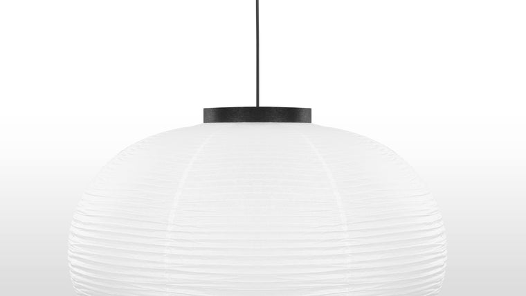 A Modern Take on Traditional Craftsmanship | With its authentic and enduring charm, the pendant light showcases a delicate shade crafted from rice paper; a material commonly used in traditional Asian lanterns. A material commonly used in traditional Asian lanterns, the rice paper allows for a soft and diffused glow when illuminated, creating a warm and inviting atmosphere suitable for various settings.
