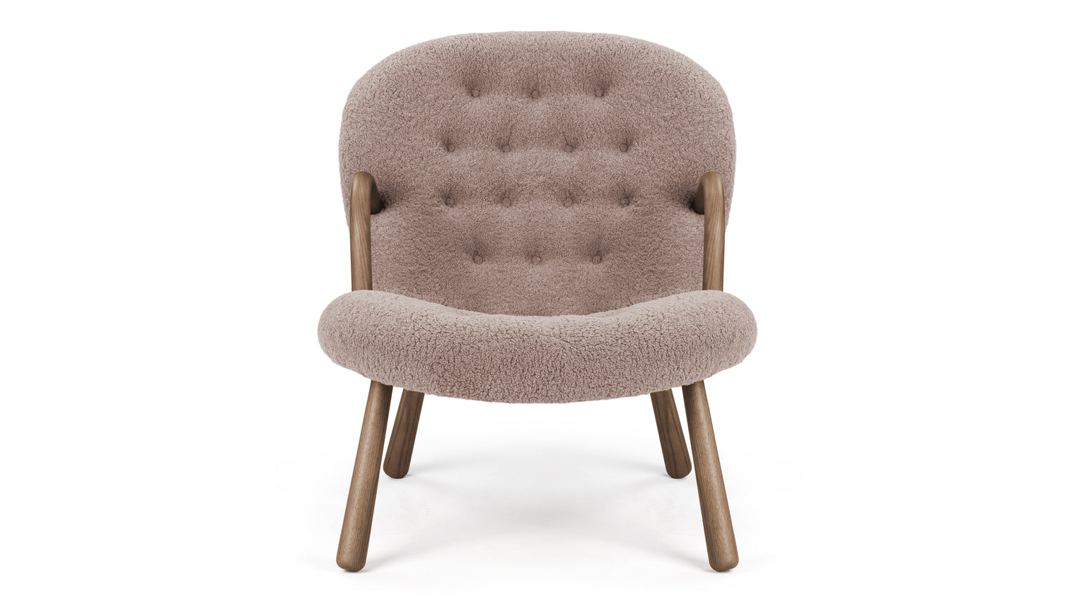 Clam - Clam Chair, Cappuccino Vegan Sherpa