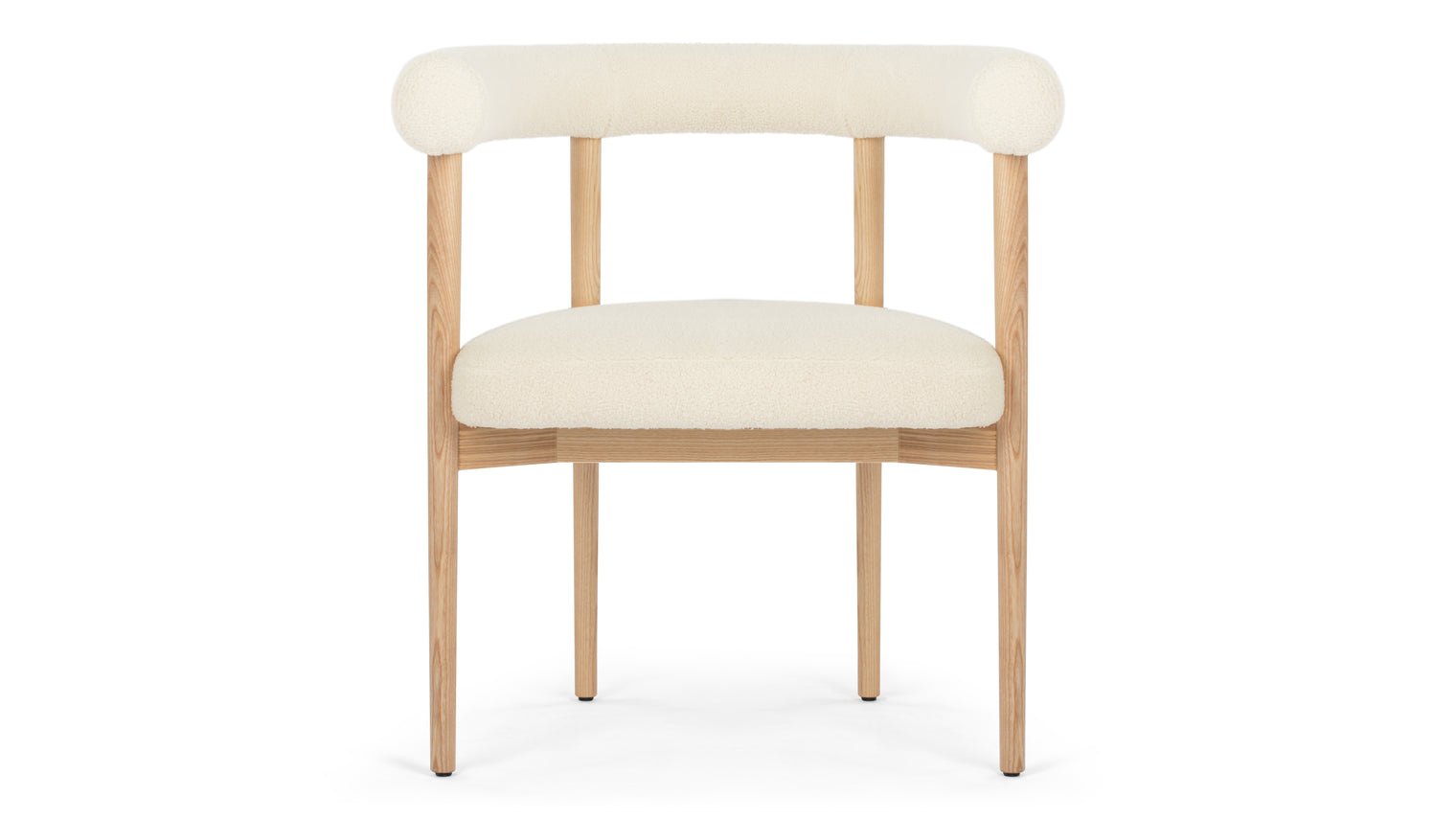 Andie - Andie Armchair, White Teddy and Natural Ash