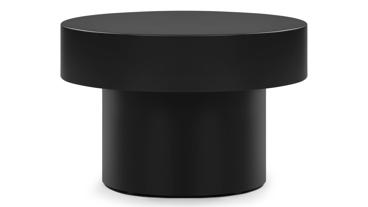 Visually Bold | The Santo Side Table boasts a sleek, round tabletop and low, wide leg, creating a visually captivating piece that stands out in any modern interior. Its black finish and unique design make it a sophisticated statement piece.
