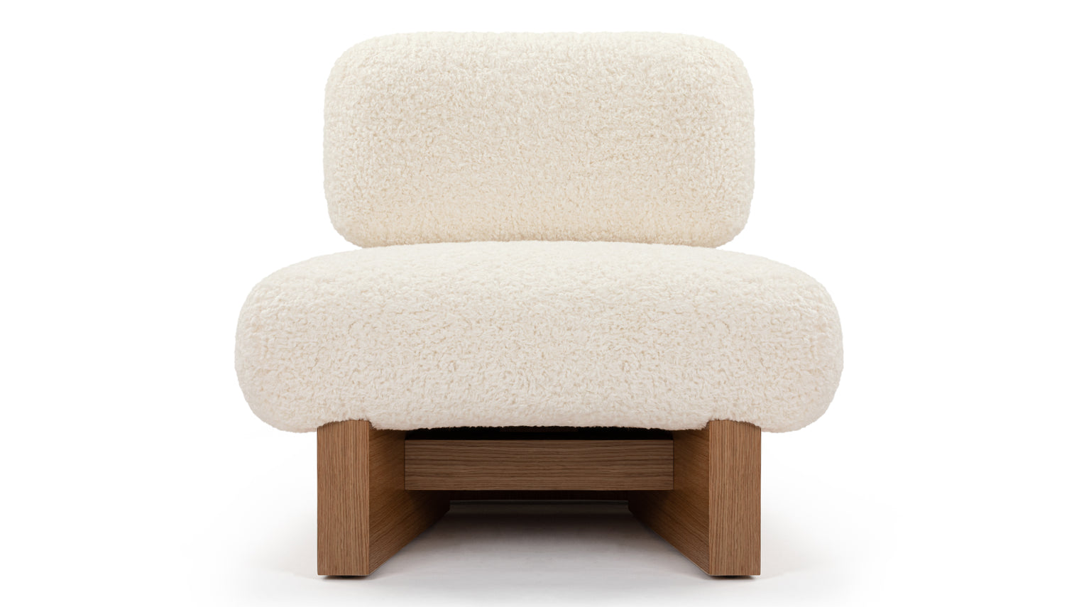 Emmy - Emmy Lounge Chair, White Vegan Sheepskin