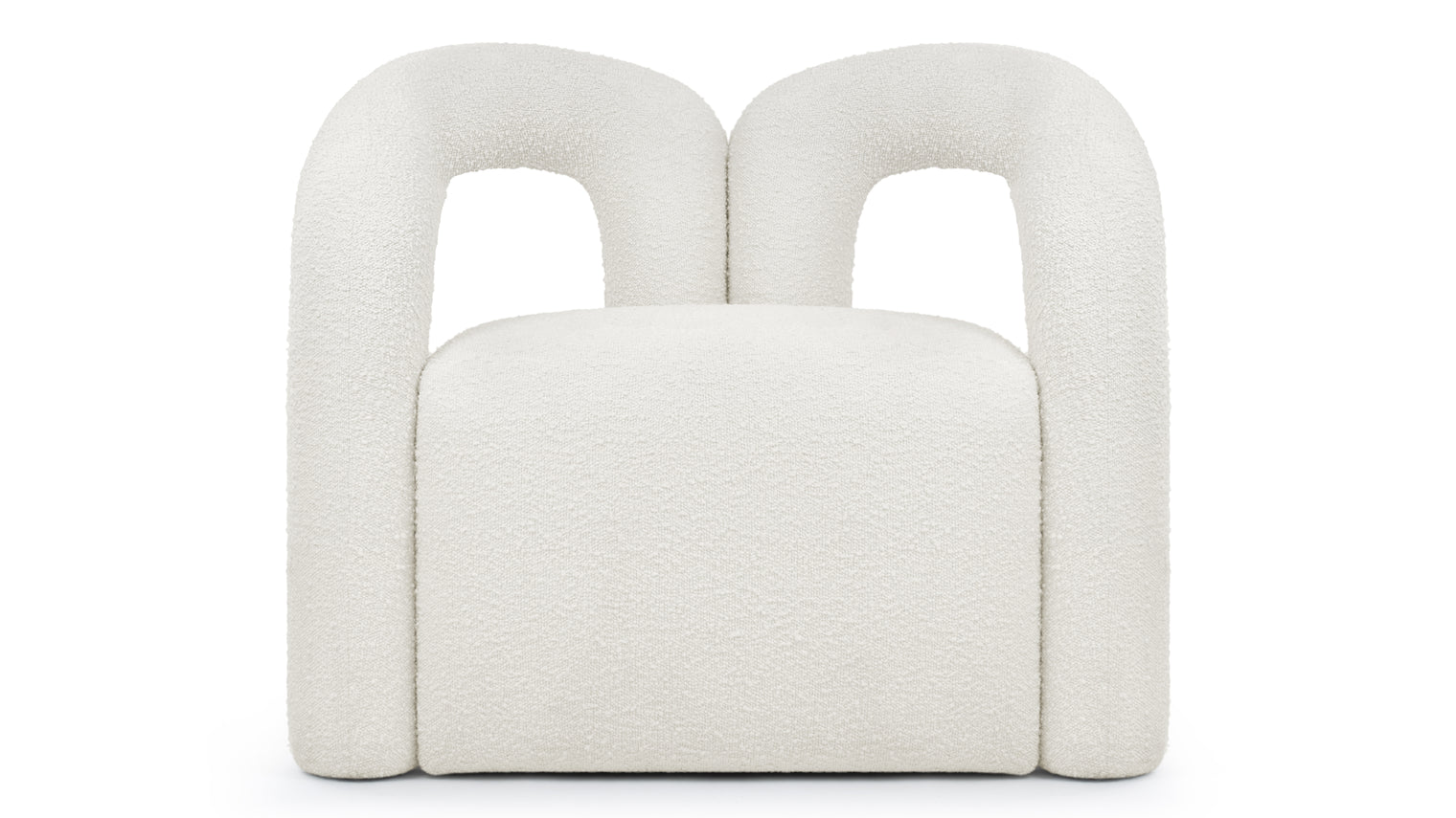 Deux - Deux Lounge Chair, White Boucle