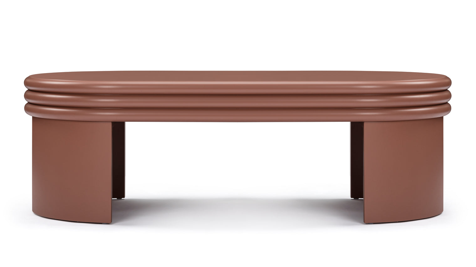 Pascal - Pascal Oval Coffee Table, Terracotta