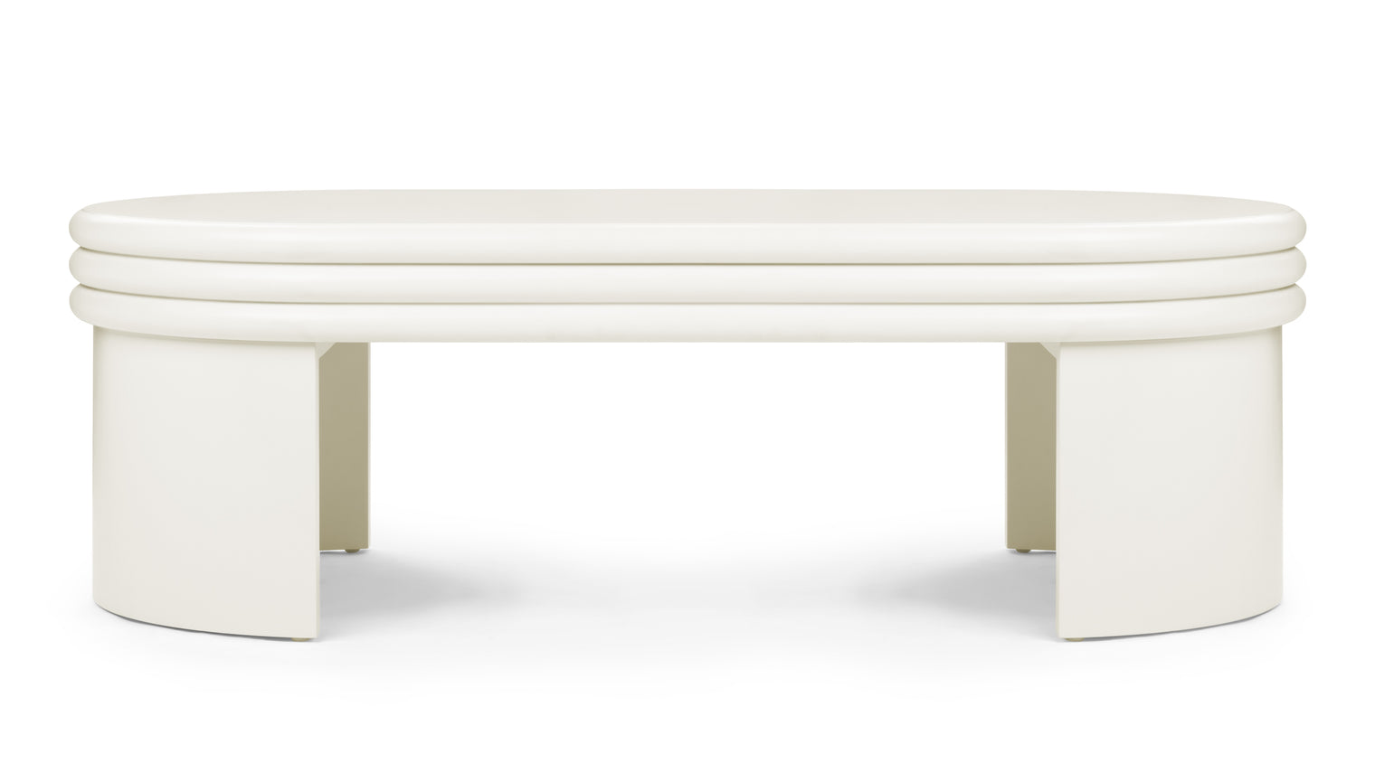 Pascal - Pascal Oval Coffee Table, Ivory