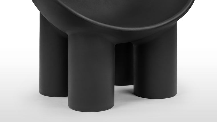 From Mold to Masterpiece | Constructed from rotational-molded polyethylene, the Roly Poly chair is both lightweight and durable. This material choice not only contributes to the chair's modern, industrial look but also makes it suitable for both indoor and outdoor use.
