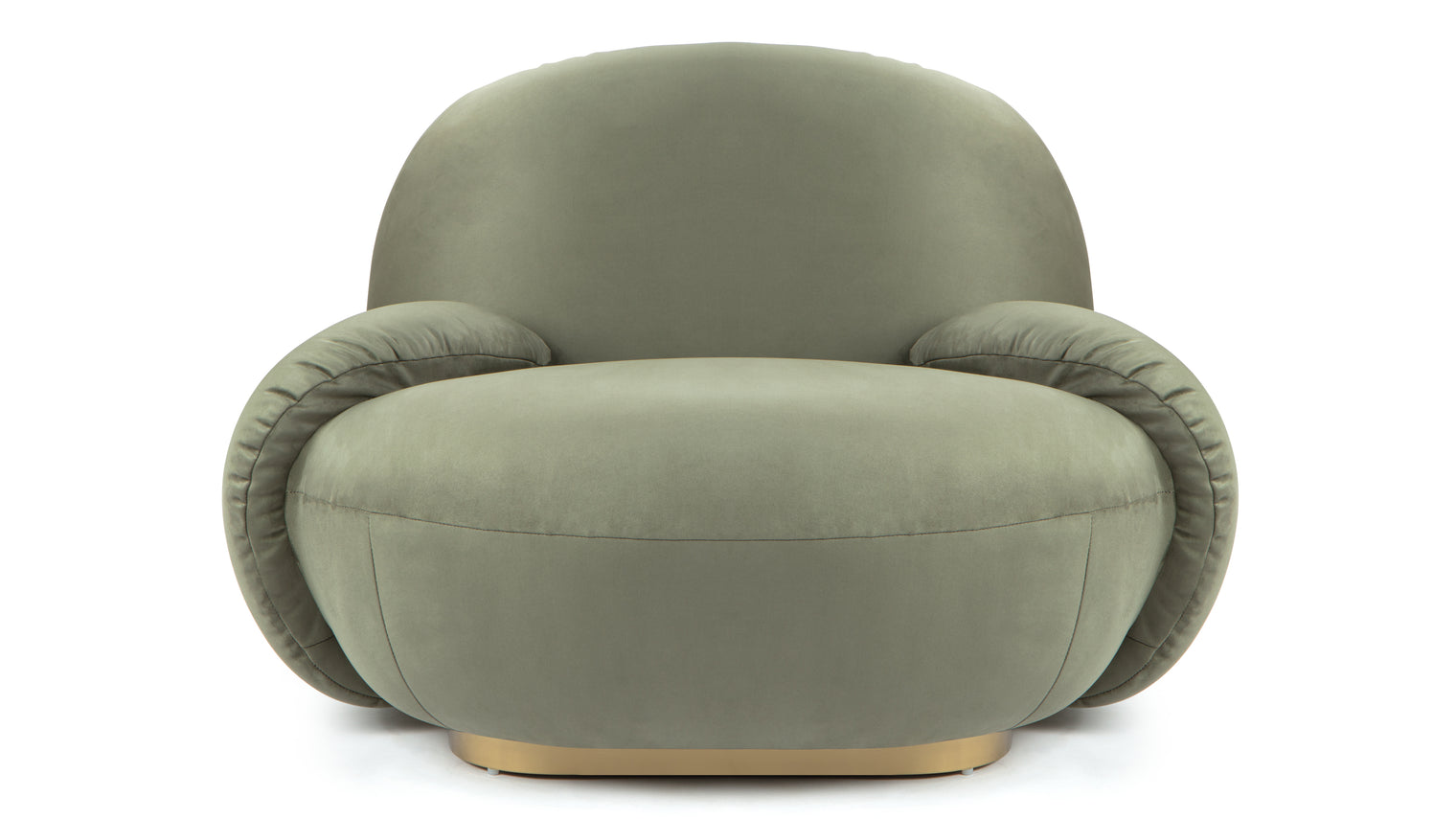 Palais - Palais Lounge Armchair, Sage Vegan Suede