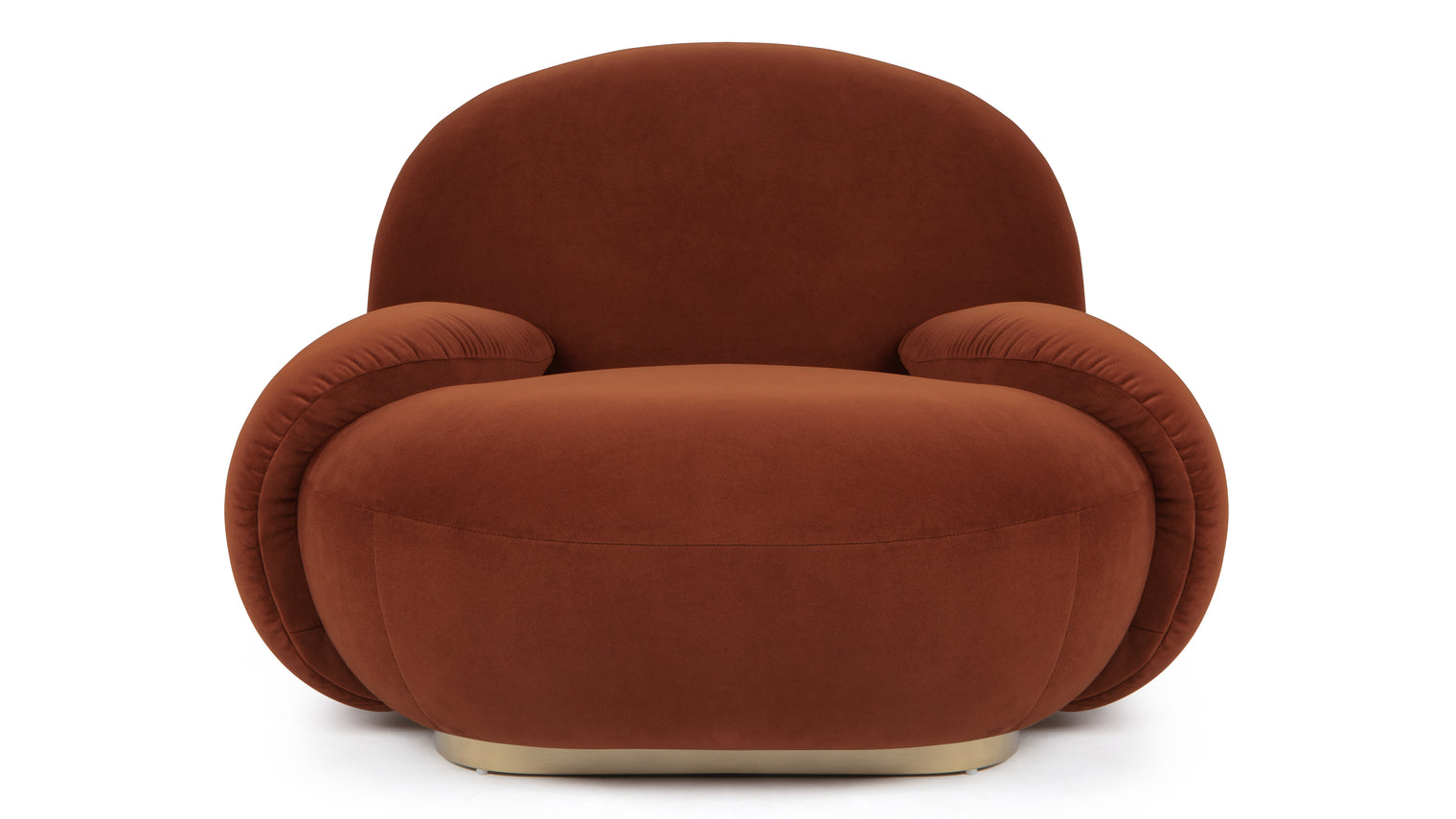 Palais - Palais Lounge Armchair, Russet Plush Velvet