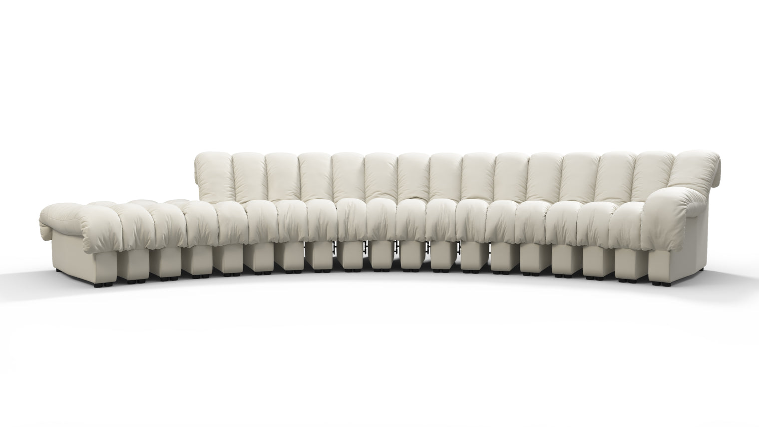 Chic Sectional | Introducing the DS 600 Sofa, an icon of avant-garde design and a true testament to the visionary design. Inspired by designs of the 1970s, this sofa revolutionizes the concept of modular seating, pushing boundaries and redefining the possibilities of contemporary furniture.
