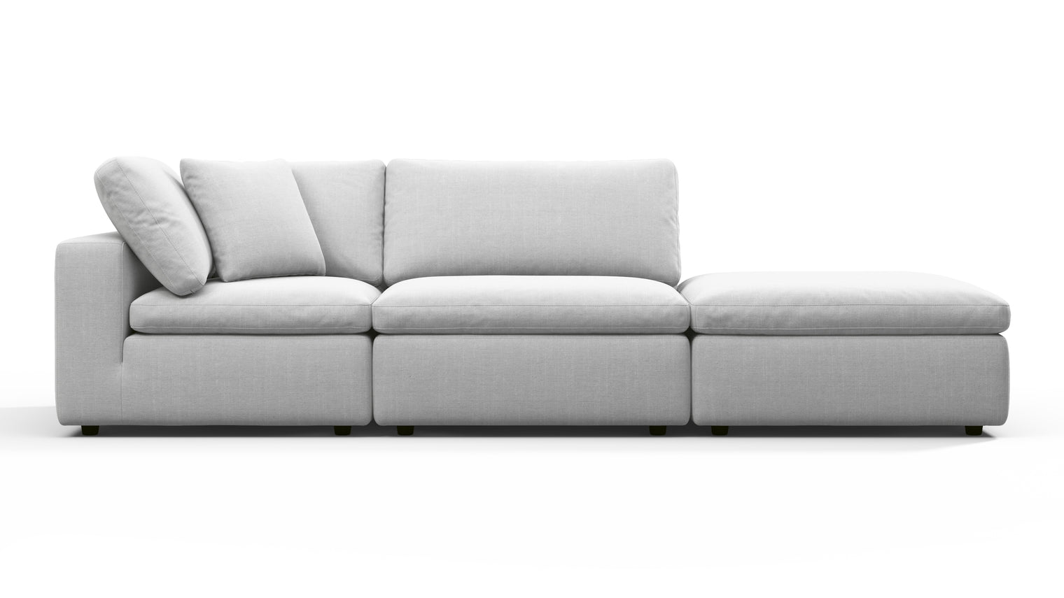 TAILORED AESTHETIC | Whether your style leans towards contemporary, traditional, or eclectic, the Sky Sofa effortlessly adapts to design preferences. Its neutral color palette serves as a canvas for creativity, allowing for accessorizing with bold accent pillows, throws, or statement coffee tables to make it truly unique.
