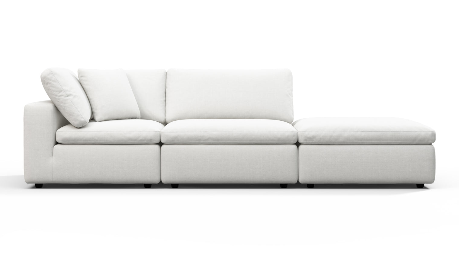 TAILORED AESTHETIC | Whether your style leans towards contemporary, traditional, or eclectic, the Sky Sofa effortlessly adapts to design preferences. Its neutral color palette serves as a canvas for creativity, allowing for accessorizing with bold accent pillows, throws, or statement coffee tables to make it truly unique.
