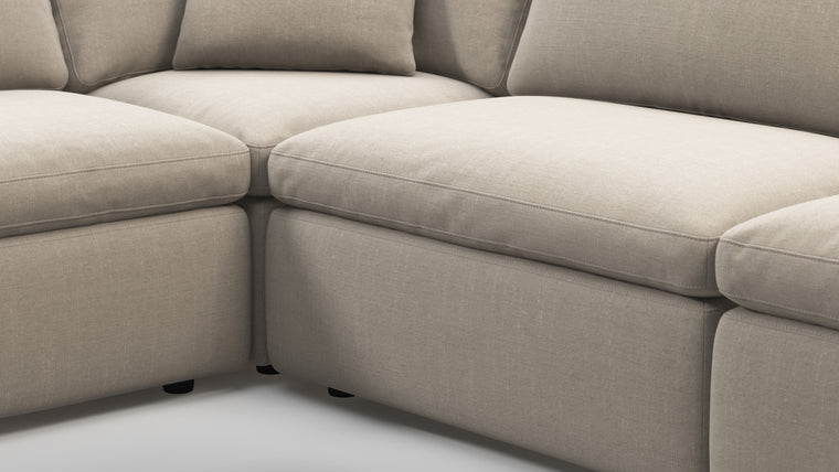 Supreme Comfort | Sink into unparalleled comfort with generously padded cushions. The sofa's deep seats and plush backrests provide the utmost relaxation, allowing for unwinding in absolute luxury after a long day.
