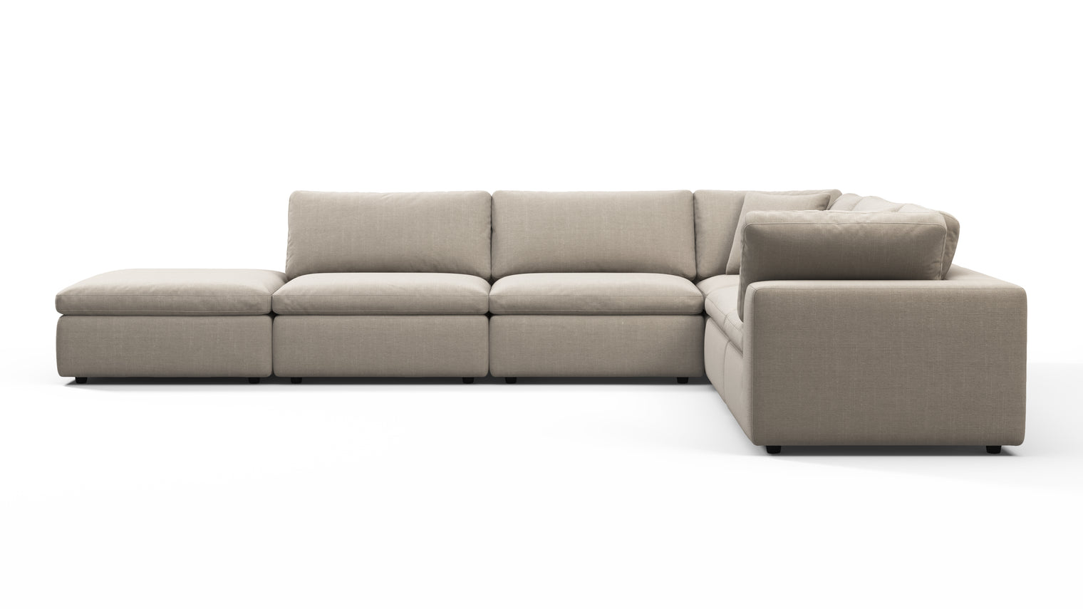 TAILORED AESTHETIC | Whether your style leans towards contemporary, traditional, or eclectic, the Sky Sofa effortlessly adapts to design preferences. Its neutral color palette serves as a canvas for creativity, allowing for accessorizing with bold accent pillows, throws, or statement coffee tables to make it truly unique.
