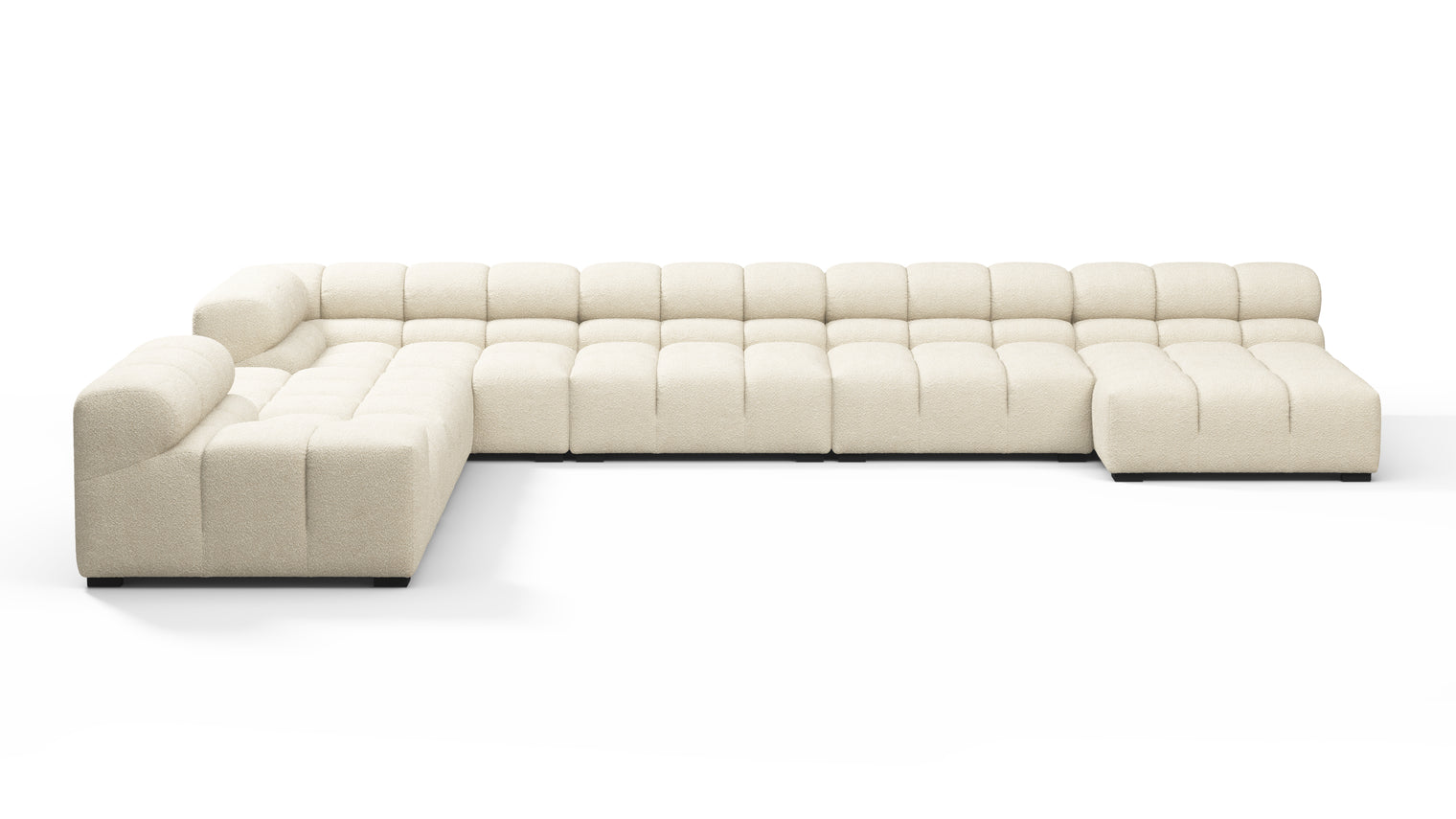 MODULAR MASTERPIECE | A modern take on 70s design, this cloud-like sectional is all about leisurely lounging. Its relaxed, playful aesthetic is adored around the world.
